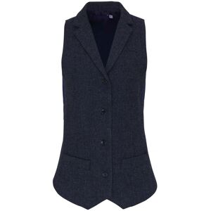 Premier Womens/ladies Herringbone Waistcoat (Navy) - Size Medium Premier Womens/ladies Herringbone Waistcoat (Navy) - Size Medium