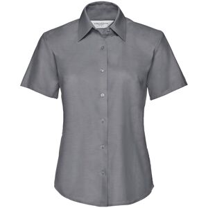 Russell Athletic Collection Womens/ladies Oxford Short-Sleeved Shirt (Silver) - Size 2xl Russell Athletic Collection Womens/ladies Oxford Short-Sleeved Shirt (Silver) - Size 2xl