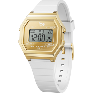 Ice-Watch Ice Watch Ice Digit Retro - Metal Gold Mirror - White Womens 022733 Silicone - One Size Ice-Watch Ice Watch Ice Digit Retro - Metal Gold Mirror - White Womens 022733 Silicone - One Size