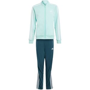 Adidas Sportswear Childrens Unisex Essentials 3-Stripes Track Suit - Turquoise Recycled Material - Size 7-8y Adidas Sportswear Childrens Unisex Essentials 3-Stripes Track Suit - Turquoise Recycled Material - Size 7-8y