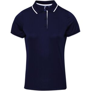 Premier Womens/ladies Contrast Coolchecker Polo Shirt (Navy/white) - Size X-Large Premier Womens/ladies Contrast Coolchecker Polo Shirt (Navy/white) - Size X-Large