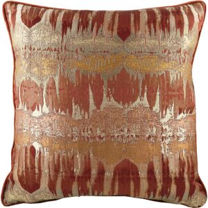 Evans Lichfield Inca Jacquard Piped Feather Filled Cushion - Orange - One Size Evans Lichfield Inca Jacquard Piped Feather Filled Cushion - Orange - One Size
