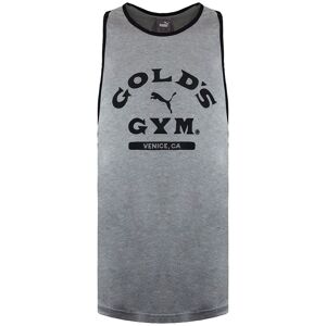 Puma X Golds Gym Mens Grey Vest Cotton - Size Medium Puma X Golds Gym Mens Grey Vest Cotton - Size Medium