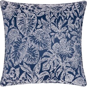 Wylder Nature Bali Botanical Jacquard Feather Filled Cushion - Navy - Size 50 Cm X 50 Cm Wylder Nature Bali Botanical Jacquard Feather Filled Cushion - Navy - Size 50 Cm X 50 Cm