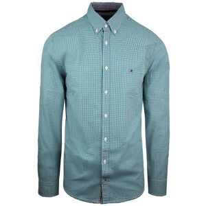 Tommy Hilfiger Mens Oxford Checkered Classic Long Sleeve Green Shirt - Size Small Tommy Hilfiger Mens Oxford Checkered Classic Long Sleeve Green Shirt - Size Small