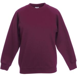 Fruit Of The Loom Childrens Unisex Raglan Sleeve Sweatshirt (Pack Of 2) (Burgundy) - Size 3-4y Fruit Of The Loom Childrens Unisex Raglan Sleeve Sweatshirt (Pack Of 2) (Burgundy) - Size 3-4y