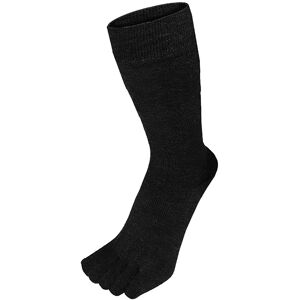 Toetoe - Mens & Ladies Outdoor Soft Wool Moisture Wicking Mid Calf Toe Socks - Black - Size Uk 9-11 Toetoe - Mens & Ladies Outdoor Soft Wool Moisture Wicking Mid Calf Toe Socks - Black - Size Uk 9-11