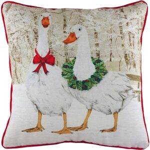 Evans Lichfield Goosie Festive Printed Piped Cushion Cover - Multicolour - One Size Evans Lichfield Goosie Festive Printed Piped Cushion Cover - Multicolour - One Size