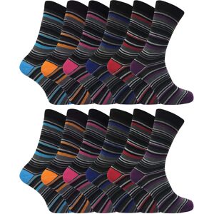 Sock Snob 12 Pair Multipack Mens Cotton Striped Socks Sock Snob 12 Pair Multipack Mens Cotton Striped Socks