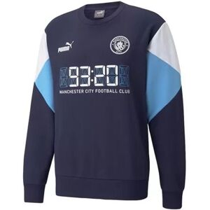 Puma Manchester City Football Club Long Sleeve Crew Neck Mens Sweaters 764522 03 - Blue Cotton - Size 2xl Puma Manchester City Football Club Long Sleeve Crew Neck Mens Sweaters 764522 03 - Blue Cotton - Size 2xl