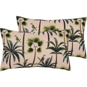 Evans Lichfield Palms Outdoor Cushions (Twin Pack) - Blush - Size 30 Cm X 50 Cm Evans Lichfield Palms Outdoor Cushions (Twin Pack) - Blush - Size 30 Cm X 50 Cm