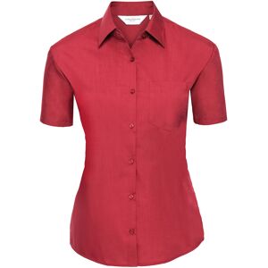 Russell Athletic Collection Womens/ladies Poplin Easy-Care Short-Sleeved Shirt (Classic Red) - Size X-Small Russell Athletic Collection Womens/ladies Poplin Easy-Care Short-Sleeved Shirt (Classic Red) - Size X-Small