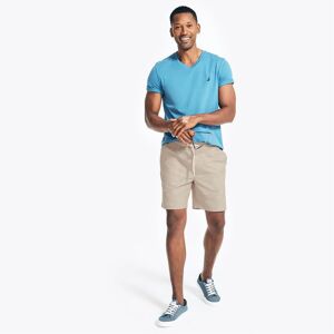 Nautica Mens Textured Cotton Boardwalk Shorts - Beige - Size Medium Nautica Mens Textured Cotton Boardwalk Shorts - Beige - Size Medium
