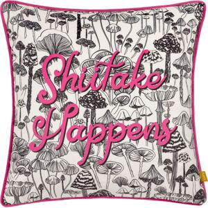 Furn. Shiitake Velvet Piped Filled Cushion - Fuchsia - Size 43 Cm X 43 Cm Furn. Shiitake Velvet Piped Filled Cushion - Fuchsia - Size 43 Cm X 43 Cm