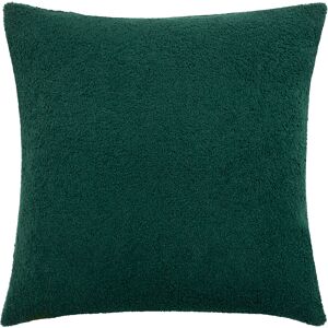 Furn. Malham Shearling Fleece Square Feather Filled Cushion - Emerald - One Size Furn. Malham Shearling Fleece Square Feather Filled Cushion - Emerald - One Size