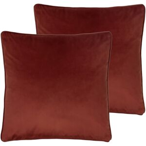 Evans Lichfield Opulence Cushions (Twin Pack) - Orange - Size 55 Cm X 55 Cm Evans Lichfield Opulence Cushions (Twin Pack) - Orange - Size 55 Cm X 55 Cm
