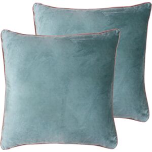 Paoletti Meridian Cushions (Twin Pack) - Green - Size 55 Cm X 55 Cm Paoletti Meridian Cushions (Twin Pack) - Green - Size 55 Cm X 55 Cm