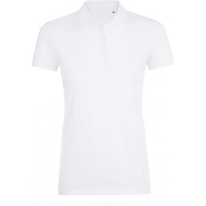 Sols Womens/ladies Phoenix Short Sleeve Pique Polo Shirt (White) - Size Large Sols Womens/ladies Phoenix Short Sleeve Pique Polo Shirt (White) - Size Large