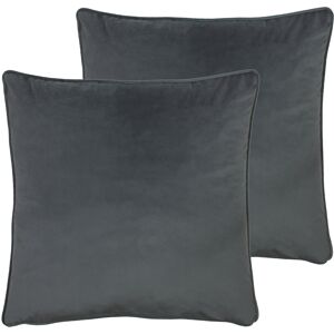 Evans Lichfield Opulence Cushions (Twin Pack) - Grey - Size 55 Cm X 55 Cm Evans Lichfield Opulence Cushions (Twin Pack) - Grey - Size 55 Cm X 55 Cm