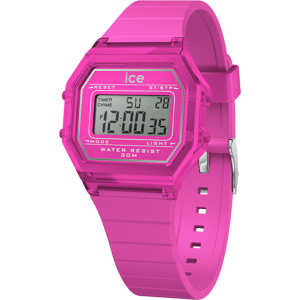 Ice-Watch Ice Watch Ice Digit Retro - Neon Pink - Clear Girls'S 022887 Silicone - One Size Ice-Watch Ice Watch Ice Digit Retro - Neon Pink - Clear Girls'S 022887 Silicone - One Size