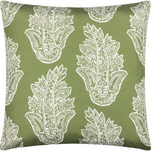 Paoletti Kalindi Paisley Outdoor Cushion - Olive - One Size Paoletti Kalindi Paisley Outdoor Cushion - Olive - One Size