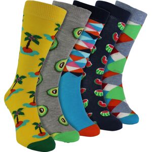 Happy Socks Hs By - Mens 3 Pack Novelty Tropical Vibes Dress - - Multicolour Cotton - Size Uk 6-11 Happy Socks Hs By - Mens 3 Pack Novelty Tropical Vibes Dress - - Multicolour Cotton - Size Uk 6-11