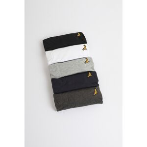 Brave Soul Mens White 5-Pack 'Russell' Crew Neck T-Shirts - Size Large Brave Soul Mens White 5-Pack 'Russell' Crew Neck T-Shirts - Size Large