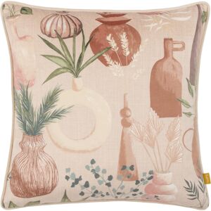 Furn. Earthen Velvet Piped Cushion Cover - Natural - Size 43 Cm X 43 Cm Furn. Earthen Velvet Piped Cushion Cover - Natural - Size 43 Cm X 43 Cm