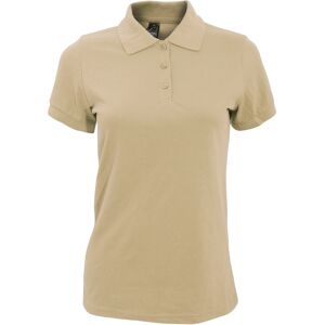 Sols Womens/ladies Prime Pique Polo Shirt (Sand) - Size 2xl Sols Womens/ladies Prime Pique Polo Shirt (Sand) - Size 2xl