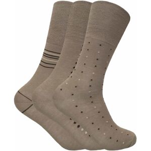 Sock Snob Mens 3 Pairs Non Elastic Top Antibacterial Anti Sweat Bamboo Socks - Beige - Size Uk 6-11 Sock Snob Mens 3 Pairs Non Elastic Top Antibacterial Anti Sweat Bamboo Socks - Beige - Size Uk 6-11