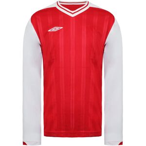 Umbro Childrens Unisex Long Sleeve V-Neck Red/white Kids Football Veloce Top 637679 A54 - Size Small Umbro Childrens Unisex Long Sleeve V-Neck Red/white Kids Football Veloce Top 637679 A54 - Size Small