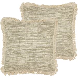 Furn. Sienna Cushions (Twin Pack) - Natural Cotton - Size 45 Cm X 45 Cm Furn. Sienna Cushions (Twin Pack) - Natural Cotton - Size 45 Cm X 45 Cm