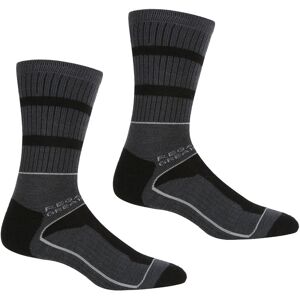 Regatta Mens Samaris 3 Season Socks (Pack Of 2) (Black/dark Steel) - Size Uk 9-12 Regatta Mens Samaris 3 Season Socks (Pack Of 2) (Black/dark Steel) - Size Uk 9-12