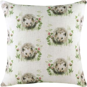 Evans Lichfield Hedgerow Hedgehog Repeat Watercolour Feather Filled Cushion - Multicolour - One Size Evans Lichfield Hedgerow Hedgehog Repeat Watercolour Feather Filled Cushion - Multicolour - One Size