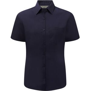 Russell Athletic Collection Ladies/womens Short Sleeve Poly-Cotton Easy Care Poplin Shirt (French Navy) - Multicolour - Size X-Small Russell Athletic Collection Ladies/womens Short Sleeve Poly-Cotton Easy Care Poplin Shirt (French Navy) - Multicolour - Size X-Small