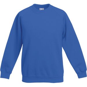 Fruit Of The Loom Childrens Unisex Raglan Sleeve Sweatshirt (Pack Of 2) (Royal) - Blue - Size 9-10y Fruit Of The Loom Childrens Unisex Raglan Sleeve Sweatshirt (Pack Of 2) (Royal) - Blue - Size 9-10y