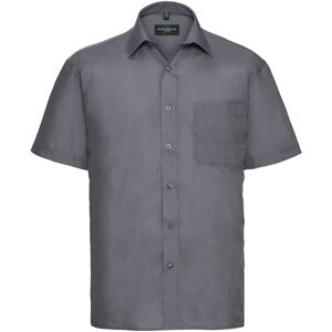 Russell Athletic Collection Mens Poplin Easy-Care Short-Sleeved Shirt (Convoy Grey) - Dark Grey - Size 15.5 Inch Russell Athletic Collection Mens Poplin Easy-Care Short-Sleeved Shirt (Convoy Grey) - Dark Grey - Size 15.5 Inch