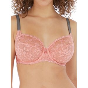 Freya Womens Offbeat Side Support Bra - Pink Nylon - Size 34e Freya Womens Offbeat Side Support Bra - Pink Nylon - Size 34e