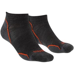 Bridgedale - Mens Hiking Merino Low Socks - Anthracite / Orange - Grey Merino Wool - Size Uk 9-11 Bridgedale - Mens Hiking Merino Low Socks - Anthracite / Orange - Grey Merino Wool - Size Uk 9-11