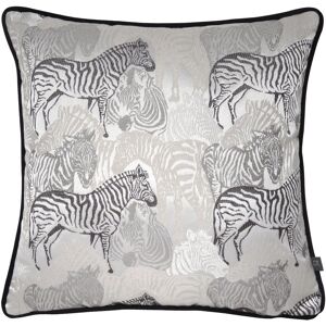 Prestigious Textiles Damara Piped Jacquard Zebra Feather Filled Cushion - Light Grey - One Size Prestigious Textiles Damara Piped Jacquard Zebra Feather Filled Cushion - Light Grey - One Size