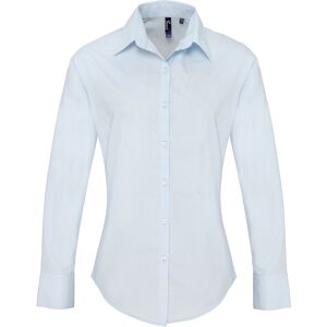 Premier Womens/ladies Supreme Heavy Poplin Long Sleeve Work Shirt (Light Blue) - Size 14 Uk Premier Womens/ladies Supreme Heavy Poplin Long Sleeve Work Shirt (Light Blue) - Size 14 Uk