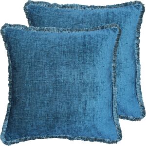 Paoletti Astbury Cushions (Twin Pack) - Teal - Size 50 Cm X 50 Cm Paoletti Astbury Cushions (Twin Pack) - Teal - Size 50 Cm X 50 Cm