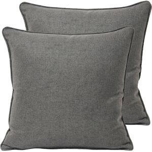 Paoletti Atlantic Cushions (Twin Pack) - Grey - Size 45 Cm X 45 Cm Paoletti Atlantic Cushions (Twin Pack) - Grey - Size 45 Cm X 45 Cm