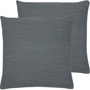 Evans Lichfield Dalton Cushions (Twin Pack) - Dark Grey - Size 43 Cm X 43 Cm Evans Lichfield Dalton Cushions (Twin Pack) - Dark Grey - Size 43 Cm X 43 Cm