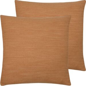 Evans Lichfield Dalton Cushions (Twin Pack) - Orange - Size 43 Cm X 43 Cm Evans Lichfield Dalton Cushions (Twin Pack) - Orange - Size 43 Cm X 43 Cm