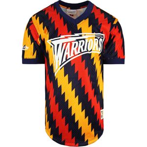 Mitchell & Ness Nba Golden State Warriors Wordmark Mesh Mens T-Shirt - Multicolour - Size Large Mitchell & Ness Nba Golden State Warriors Wordmark Mesh Mens T-Shirt - Multicolour - Size Large