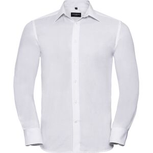 Russell Athletic Collection Mens Oxford Easy-Care Tailored Long-Sleeved Shirt (White) - Size 16 Inch Russell Athletic Collection Mens Oxford Easy-Care Tailored Long-Sleeved Shirt (White) - Size 16 Inch