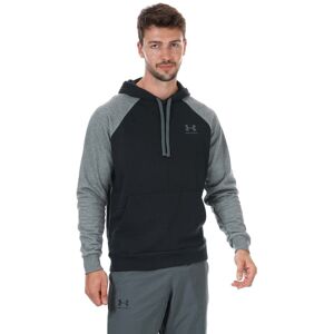 Under Armour Mens Ua Rival Fleece Colourblock Hoody In Black Grey Cotton - Size X-Small Under Armour Mens Ua Rival Fleece Colourblock Hoody In Black Grey Cotton - Size X-Small
