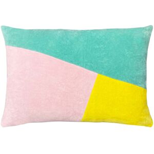 Furn. Morella Colour-Block Cotton Velvet Cushion Cover - Multicolour - One Size Furn. Morella Colour-Block Cotton Velvet Cushion Cover - Multicolour - One Size