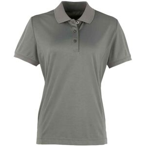 Premier Womens/ladies Coolchecker Pique Polo Shirt (Dark Grey) - Size 8 Uk Premier Womens/ladies Coolchecker Pique Polo Shirt (Dark Grey) - Size 8 Uk